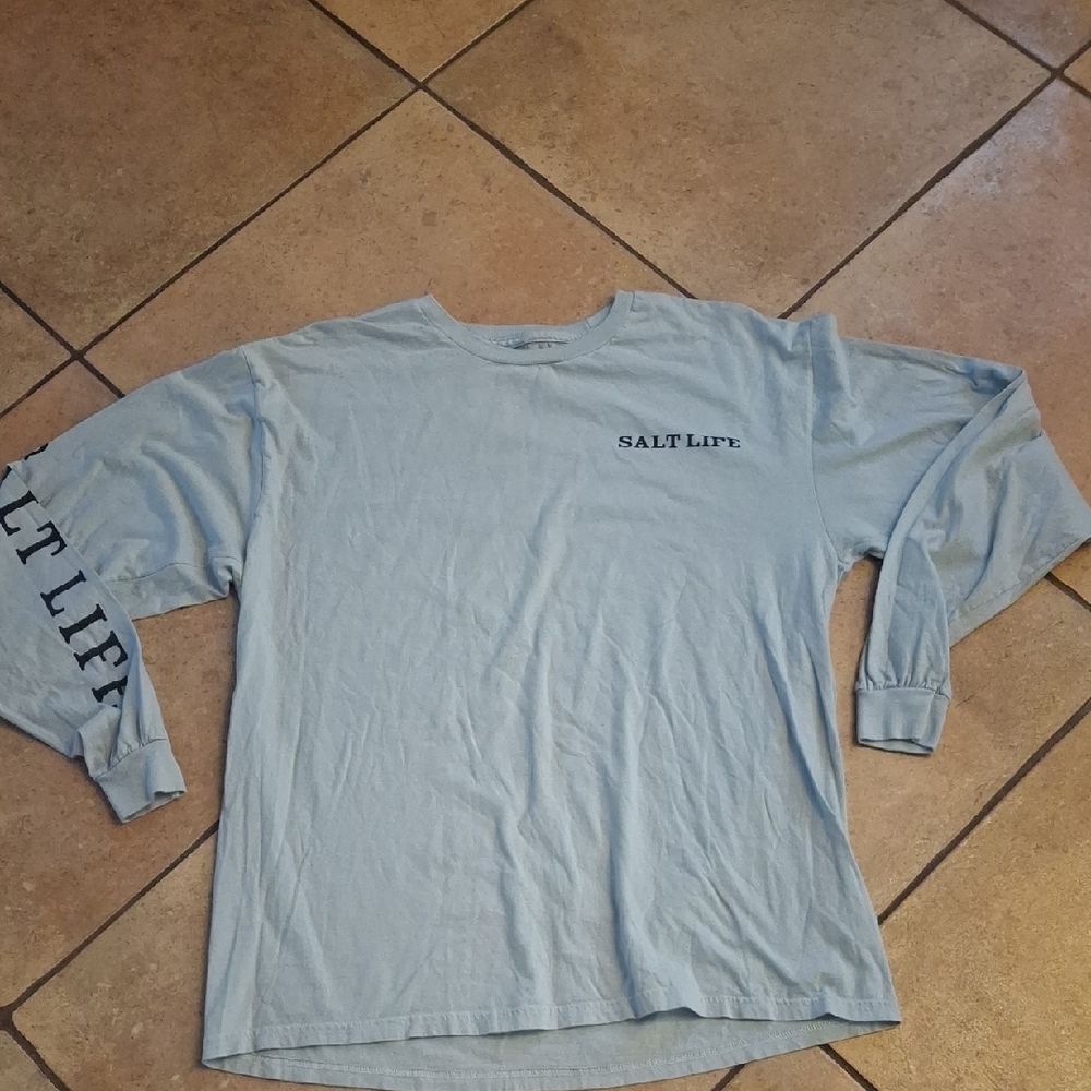 Salt Life Men's Light Blue Long Sleeve Tee